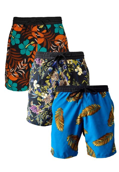 KIT 3 Bermudas Praia Masculina Short Tactel Elastano Frents