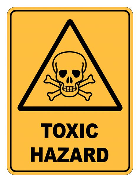 Toxic Hazard Warning Safety Sign