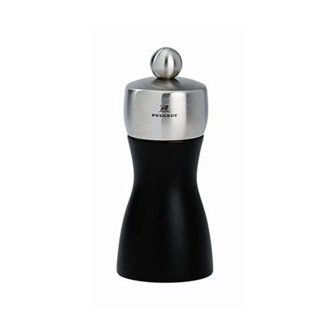 Peugeot Black Fidji Salt Mill W Silver Top Wasserstrom