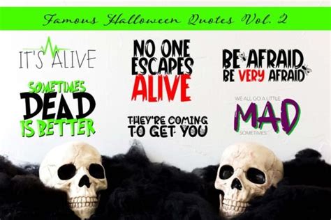 Famous Halloween Movie Quotes Vol. 2 Graphic by Nirvana Castaway ...