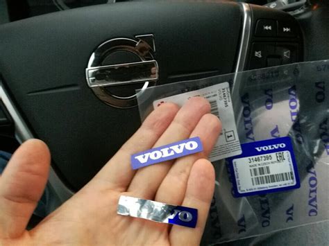 Volvo Steering Wheel Airbag Emblem Badge Metal Sticker Logo