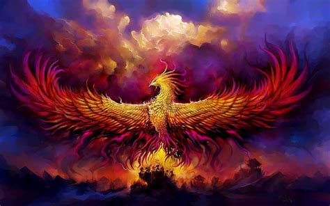 1920x1080px 1080p Free Download Phoenix Bird Trees Sky Clouds