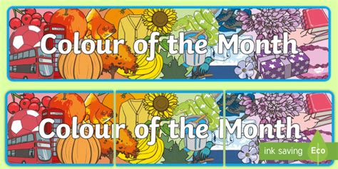 👉 Colour Of The Month Display Banner Teacher Made