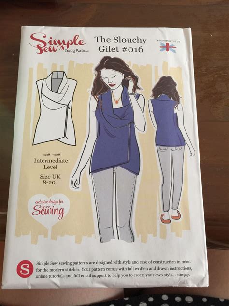 Simple Sew Slouchy Gilet 016 8 20 With Images Sewing Patterns Pattern