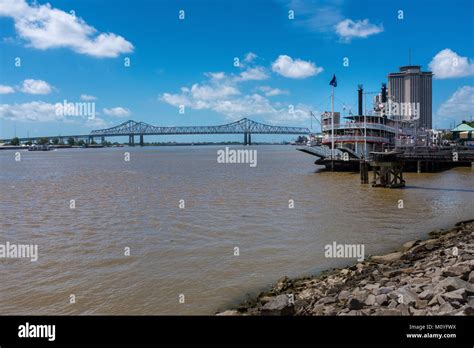 New Orleans Louisiana June 17 2014 View Of The Mississippi River