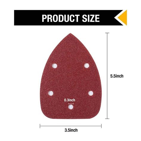 Pcs Grits Detail Sander Sandpaper Triangle Sander