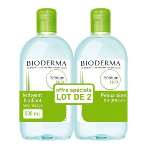 Bioderma Sébium H2o Solution Micellaire 2x500ml Pharmacie De La Poste