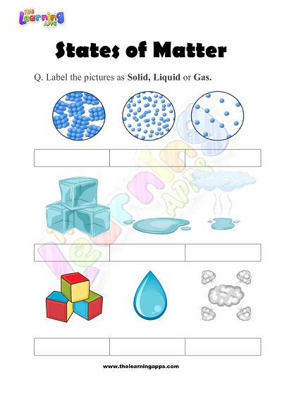 Download Printable States of Matter Worksheets for Grade 3