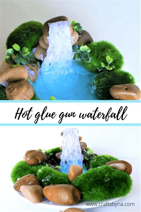 Glue Gun waterfall- Very Easy Step by Step Tutorial - Crafts By Ria