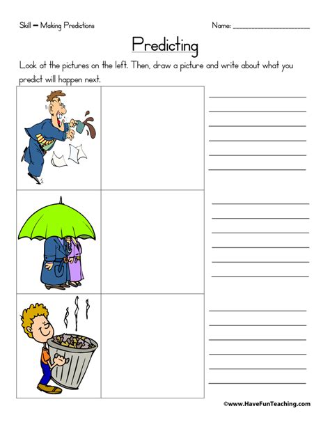 Making Predictions Worksheet Grade