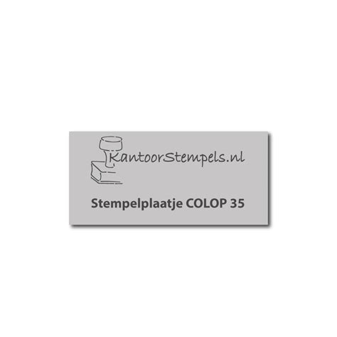 Tekstplaatje Colop Printer 35 Stempelplaatje Colop 35