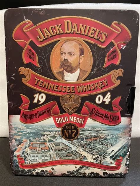 VINTAGE JACK DANIELS 1904 Gold Medal No 7 Tennessee Whiskey Large Tin