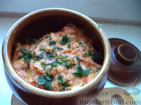 Рецепт: Пельмени в горшочке на RussianFood.com