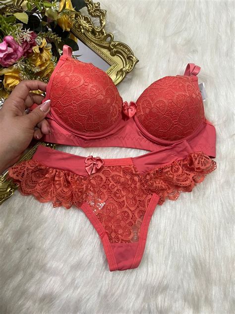 CONJUNTO M LARANJA Ref 9846 Império Lingerie