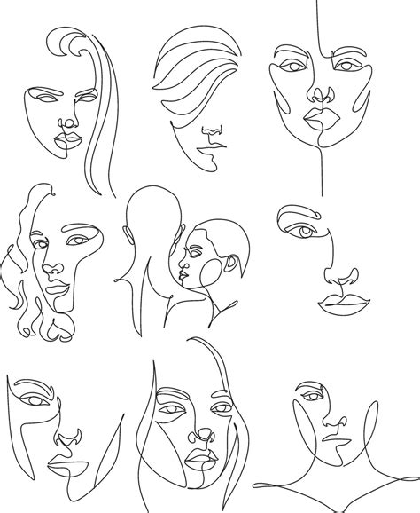 Premium Vector Woman Head Vector Lineart Illustration One Line Style Drawing Woman Line Art