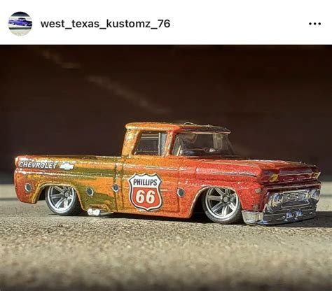 Custom Hot Wheels Orange Truck With Number