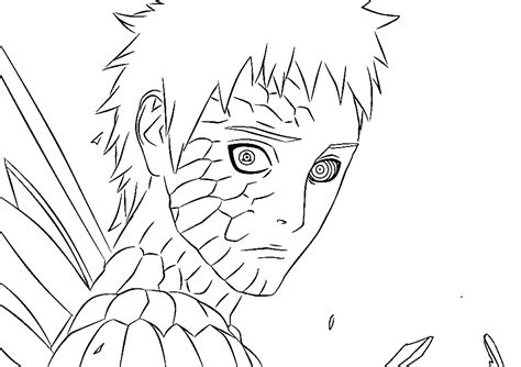 Uchiha Obito Tobi Coloring Page Free Printable Coloring Pages