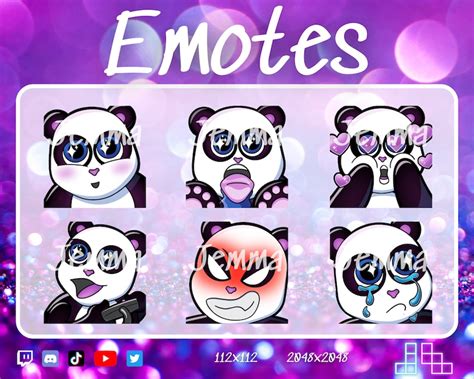 Panda Emotes For Twitch Discord Youtube Streamers Streaming Gamer