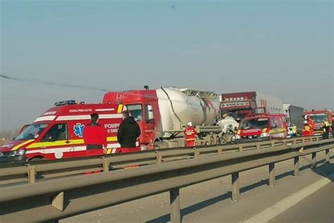 Accident N Lan Pe Autostrada A Patru Autovehicule Au Fost Implicate