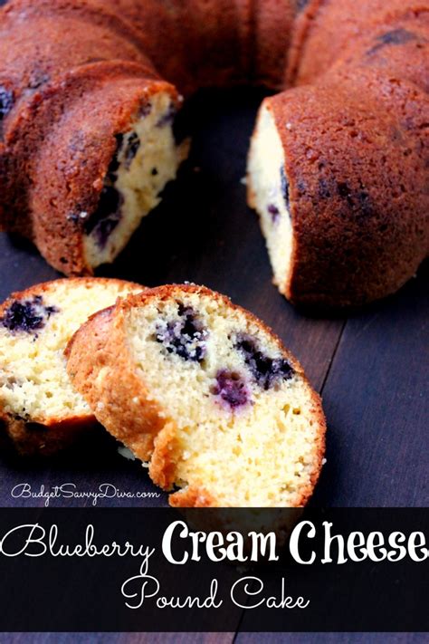 Blueberry Cream Cheese Pound Cake Recipe - Budget Savvy Diva