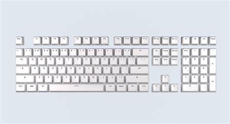 Wooting Double Shot PBT Backlit Keycap Set Just White