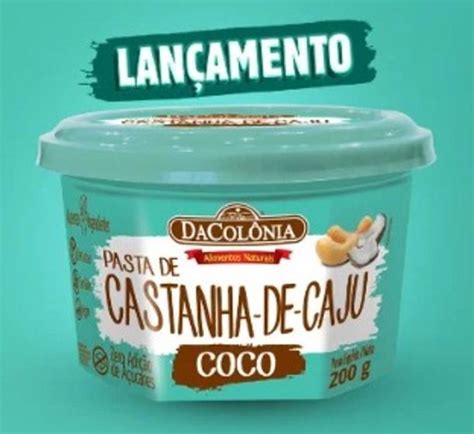 Pasta exclusiva original castanha de caju coco 200g dacolônia