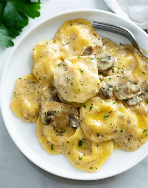 Mushroom Ravioli Sauce - The Cozy Cook