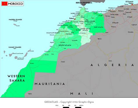 Morocco Political Wall Map