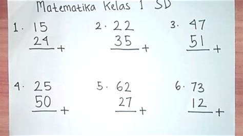 Belajar Matematika Kelas 1 Sd Tentang Penjumlahan Bilangan Puluhan Youtube