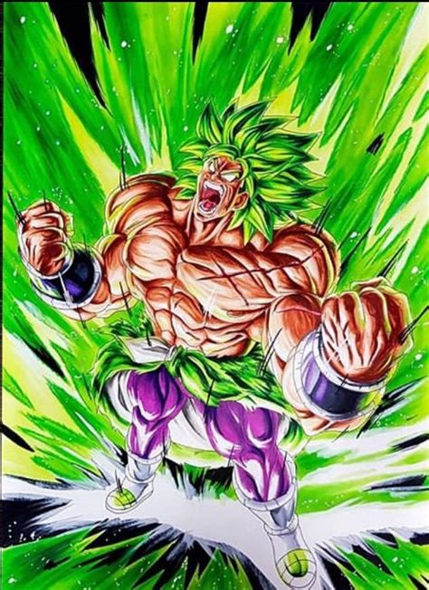 FULL POWER! Detailed Broly fan art by ZayneKing : r/dbz