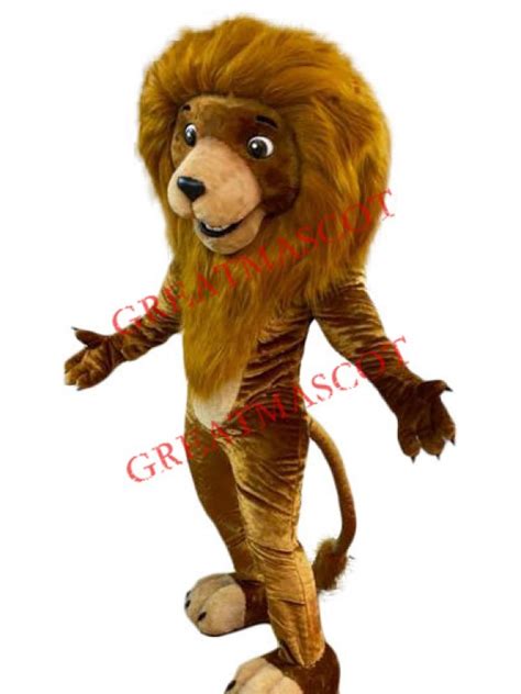 Realistic Friendly Lion Mascot Costume