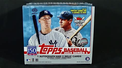 2019 Topps Series 1 Baseball Jumbo Hobby Box Recap Awesome Youtube