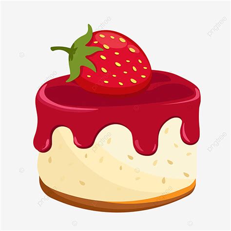 Desserts Cartoons Transparent Background Desserts Strawberry Cake