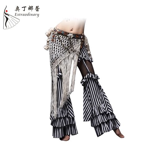 Belly Dance Tribal Hip Scarf White Tassel Belt For Tribal Style