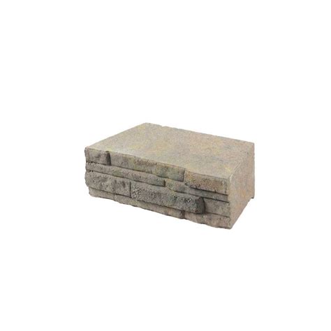 Oldcastle Ledge Wall 12 In X 4 In X 7 In Charcoal Tan Concrete