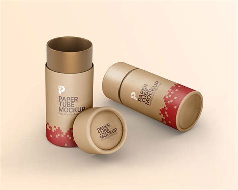 Free Paper Tube Packaging Mockup Psd Mockuptree