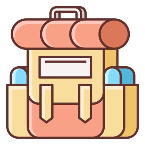 Backpack Flaticons Lineal Color Icon