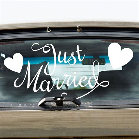 Just Married Hearts Wall Decal Shop Decals From Dana Decals Heart