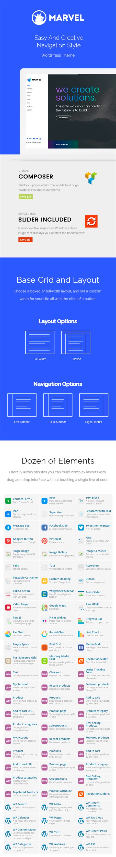 Elements Marvel Vertical Menu Wordpress Theme Behance