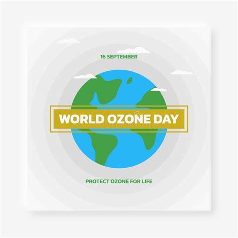 Ozone Layer Protection Day Social Media Poster Design Template Stock ...