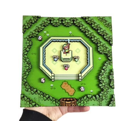 Zelda Alttp Wall Art 3d Art Video Games A Link To The Past Etsy