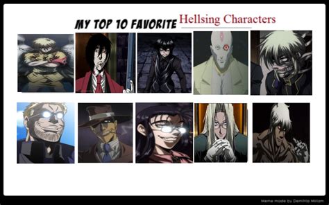 Top 10 Hellsing Characters by Eddsworldfangirl97 on DeviantArt