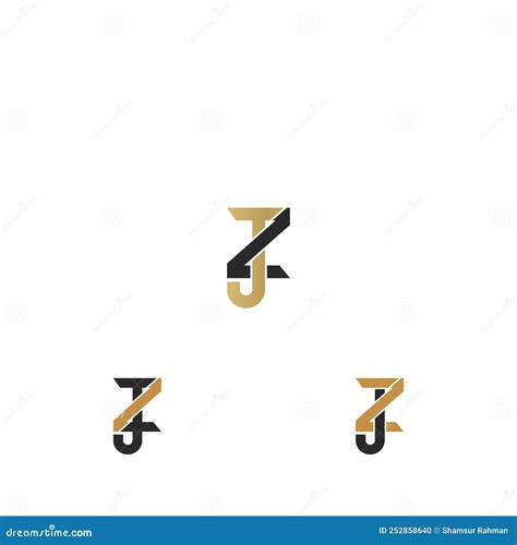 Alphabet Letters Initials Monogram Logo Zj Jz Z And J Stock Vector