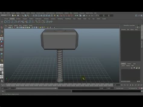 Modelling Thor S Hammer Mjolnir In Maya Fast Timelapse Youtube