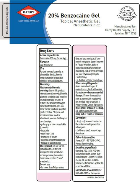 Fda Label For Benzocaine Mint Indications Usage Precautions