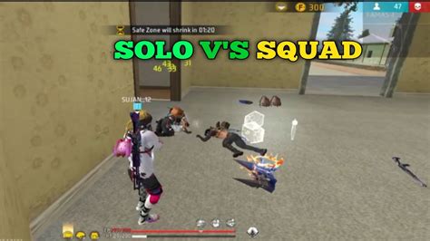 Free Fire 🔥 Solo Vs Squad 💀💀14 Kills Op Gameplay Garena Free Fire