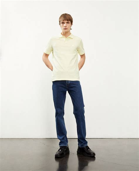 Light Yellow Polo Shirt With Embroidery The Kooples Uk