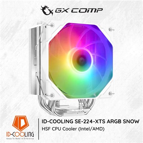 Id Cooling SE 224 XTS ARGB WHITE CPU Cooler Intel AMD Shopee