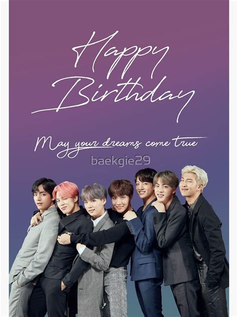 Pegatina Tarjeta De Feliz CumpleaÑos Bts De Baekgie29 En 2020 Tarjetas De Feliz Cumpleaños