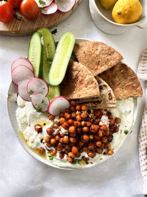 Harissa Roasted Chickpeas With Whipped Feta By The Forkful